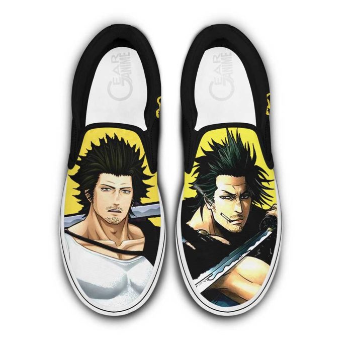 Yami Sukehiro Slip On Shoes Custom Anime Black Clover Shoes