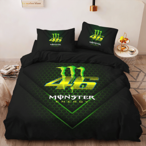 Valentino Rossi Monster Energy Bedding Set Duvet Cover Pillow Case