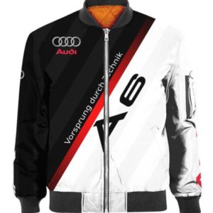 Bomber Jacket Audi 3D Casual Jacket Pilot Bomber Jacket For Racer Biker BBJ3322