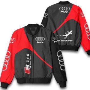 Bomber Jacket Audi 3D Casual Jacket Pilot Bomber Jacket For Racer Biker BBJ3323