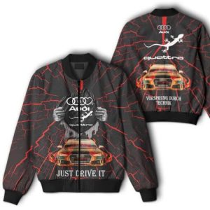 Bomber Jacket Audi 3D Casual Jacket Pilot Bomber Jacket For Racer Biker BBJ3330