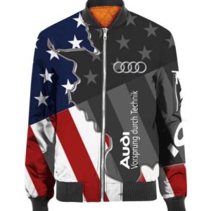 Bomber Jacket Audi 3D Casual Jacket Pilot Bomber Jacket For Racer Biker BBJ3332