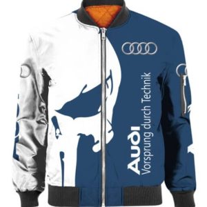 Bomber Jacket Audi Casual Jacket For Racer Biker BBJ3334