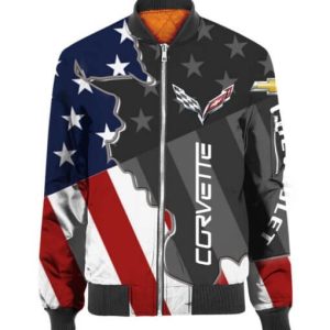 Bomber Jacket Chevrolet Corvette Chevrolet 3D Spring Autumn Casual Jacket For Racer Biker BBJ3379