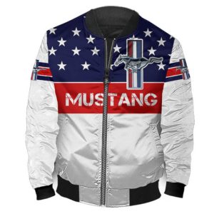 Bomber Jacket Ford Mustang 3D Spring Autumn Casual Jacket For Racer Biker BBJ3375