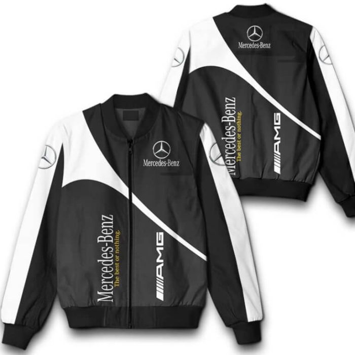 Bomber Jacket Mercedes 3D Spring Autumn Casual Jacket Car Sports For Racer Biker BBJ3285