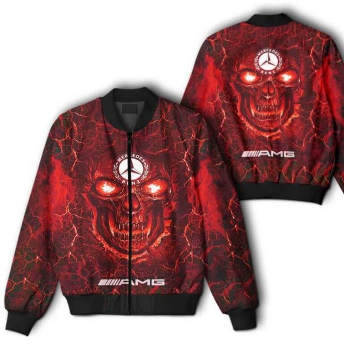 Bomber Jacket Mercedes Red Mercedes 3D Spring Autumn Casual Jacket Car Sports For Racer Biker BBJ3297