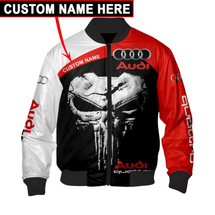 Custom Name Bomber Jacket Audi 3D Spring Autumn Casual Jacket For Racer Biker BBJ3256