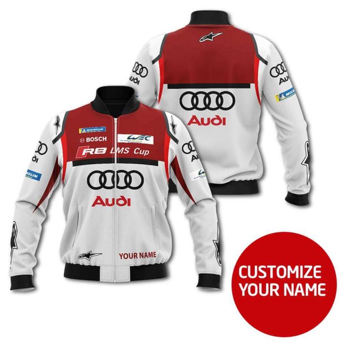 Custom Name Bomber Jacket Audi 3D Spring Autumn Casual Jacket For Racer Biker BBJ3282