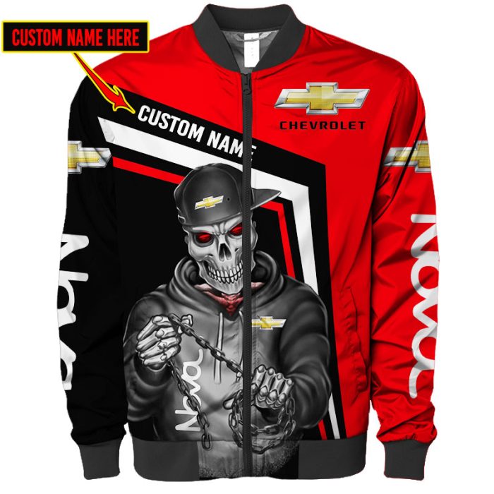 Custom Name Bomber Jacket Chevrolet Chevrolet 3D Spring Autumn Casual Jacket For Racer Biker BBJ3194