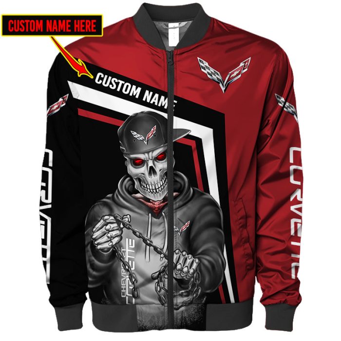 Custom Name Bomber Jacket Chevrolet Corvette Car Jacket Casual Jacket For Racer Biker BBJ3234