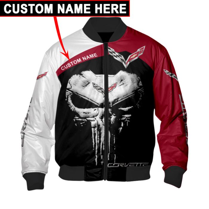 Custom Name Bomber Jacket Chevrolet Corvette Car Jacket Casual Jacket For Racer Biker BBJ3247