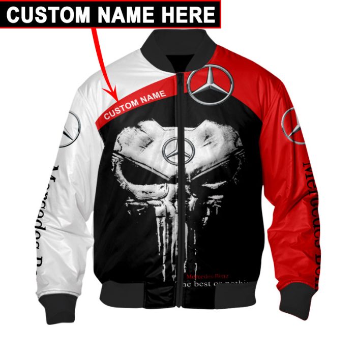 Custom Name Bomber Jacket Mercedes 3D Spring Autumn Casual Jacket Car Sports For Racer Biker BBJ3245