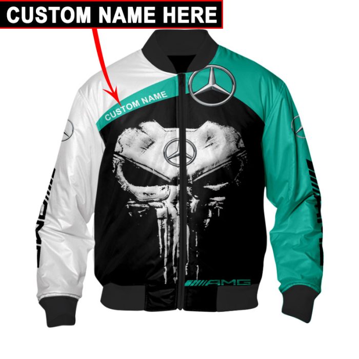 Custom Name Bomber Jacket Mercedes 3D Spring Autumn Casual Jacket Car Sports For Racer Biker BBJ3246