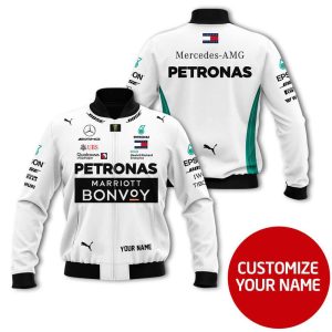 Custom Name Bomber Jacket Mercedes 3D Spring Autumn Casual Jacket Car Sports For Racer Biker BBJ3272