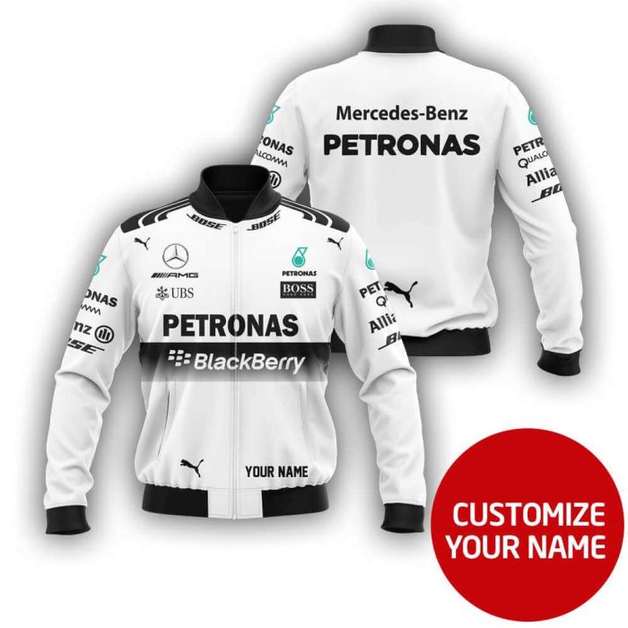 Custom Name Bomber Jacket Mercedes 3D Spring Autumn Casual Jacket Car Sports For Racer Biker BBJ3274