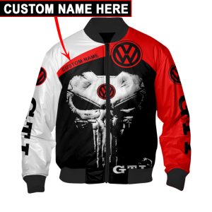 Custom Name Bomber Jacket Volkswagen 3D Spring Autumn Casual Jacket Car Sports For Racer Biker BBJ3242