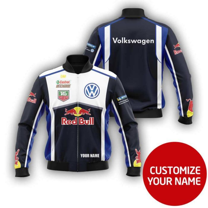 Custom Name Bomber Jacket Volkswagen 3D Spring Autumn Casual Jacket Car Sports For Racer Biker BBJ3267