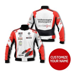 Custom Name Bomber Jacket Volkswagen 3D Spring Autumn Casual Jacket Car Sports For Racer Biker BBJ3268