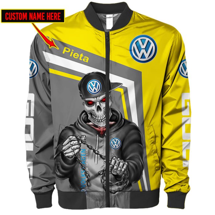 Custom Name Bomber Jacket Volkswagen 3D Spring Autumn Casual Jacket For Racer Biker BBJ3199