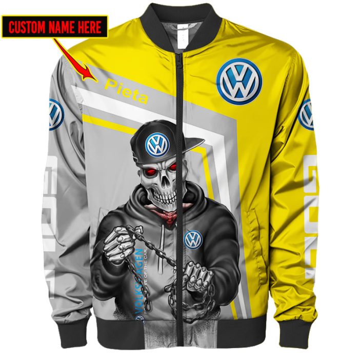 Custom Name Bomber Jacket Volkswagen 3D Spring Autumn Casual Jacket For Racer Biker BBJ3200