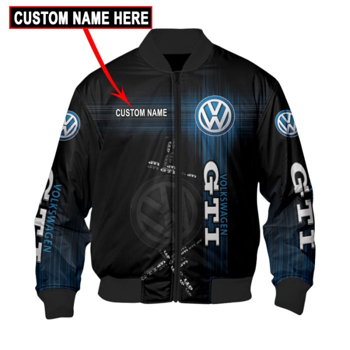 Custom Name Bomber Jacket Volkswagen 3D Spring Autumn Casual Jacket For Racer Biker BBJ3212