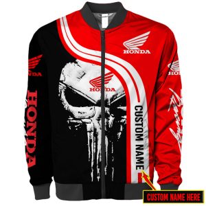 Custom Name Honda 3D Spring Autumn Casual Jacket Pilot Bomber Jacket For Racer Biker BBJ3197