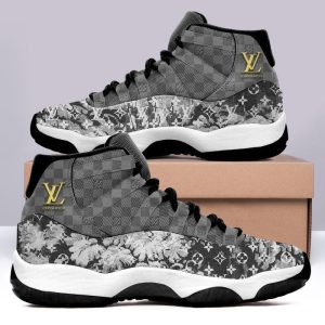 Grey Louis Vuitton Air Jordan 11 Custom Shoes Sneakers JD110144