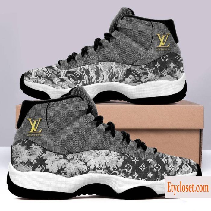 LV Jordan Shoes Louis Vuitton Bleached Air Jordan 11 Custom Shoes JD110152