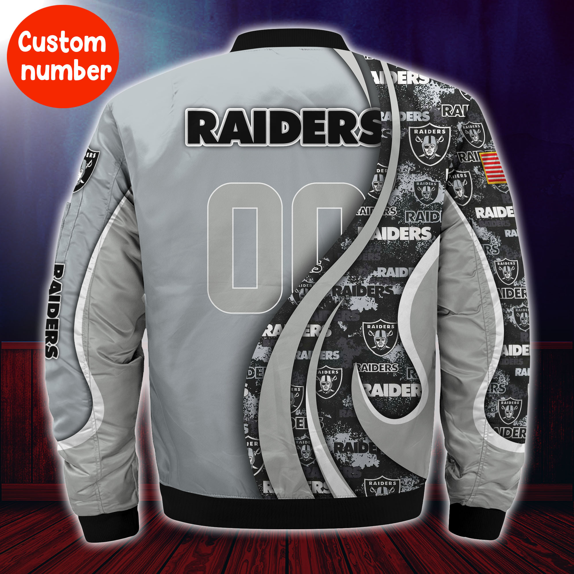 Oakland-Raiders-NFL-Custom-Your-Number-Bomber-Jacket-Trending-BBJ3443-1