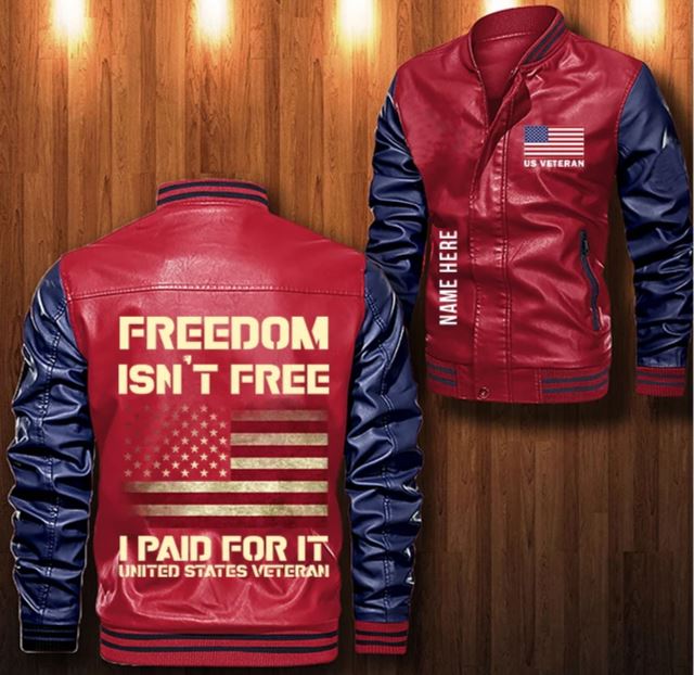 American-Flag-Freedom-Isnt-Free-I-Paid-For-It-Custom-Personalized-Leather-Bomber-Jacket-CTLBJ104-3