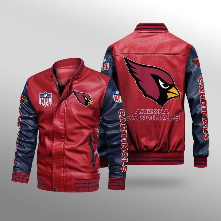 Arizona-Cardinals-Leather-Bomber-Jacket-CTLBJ162 Arizona Cardinals Leather Bomber Jacket CTLBJ162
