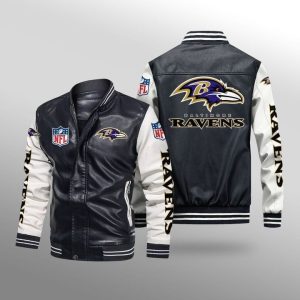 Baltimore Ravens Leather Bomber Jacket CTLBJ190