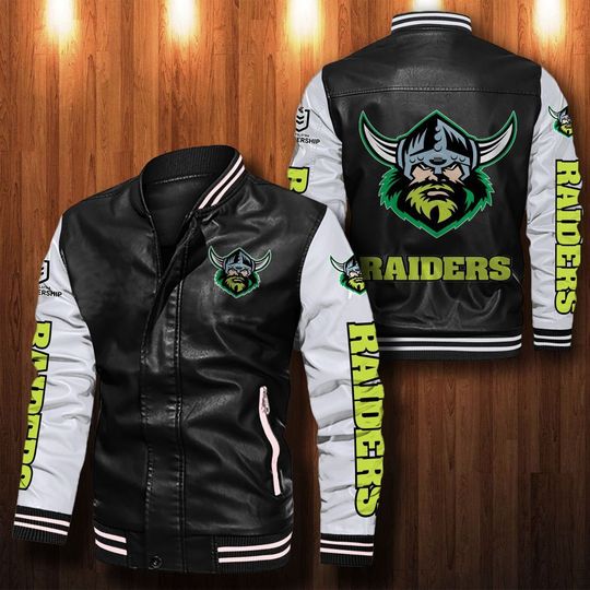 Canberra-Raiders-Leather-Bomber-Jacket-CTLBJ125-1