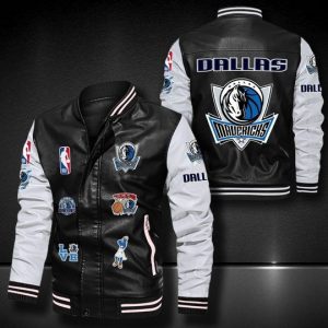 Dallas Mavericks Leather Bomber Jacket  CTLBJ049