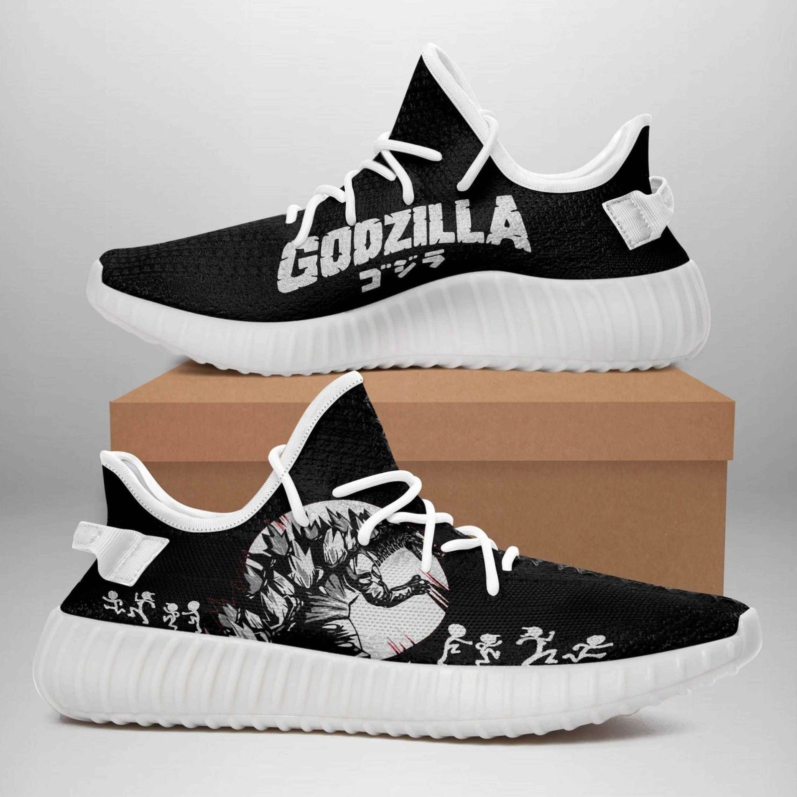Godzilla-Yeezy-Couture-Film-Sneaker-Custom-Shoes-YHC087 Godzilla Yeezy Couture Film Sneaker Custom Shoes YHC087