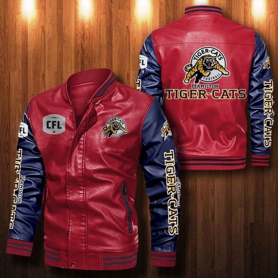 Hamilton-Tiger-Cat-Leather-Bomber-Jacket-CTLBJ135 Hamilton Tiger Cat Leather Bomber Jacket CTLBJ135