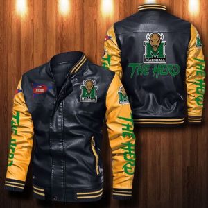 Marshall Thundering Herd Leather Bomber Jacket  CTLBJ094