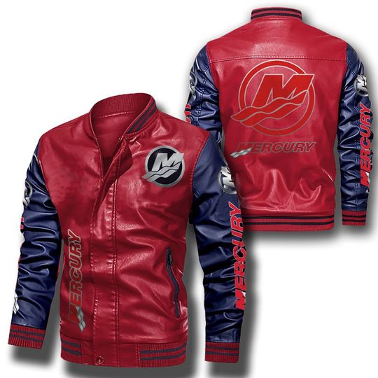 Mercury-Marine-Leather-Bomber-Jacket-CTLBJ112 Mercury Marine Leather Bomber Jacket CTLBJ112