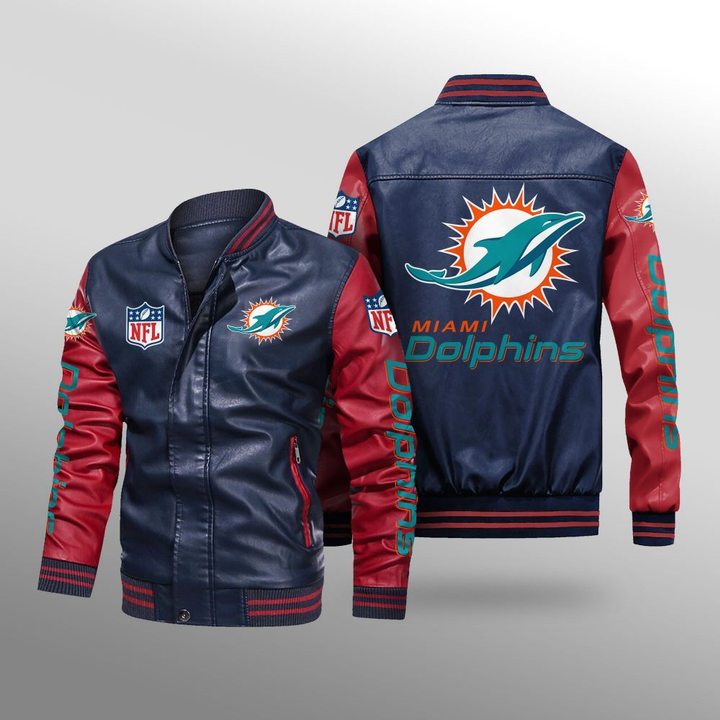 Miami-Dolphins-Leather-Bomber-Jacket-CTLBJ200-1