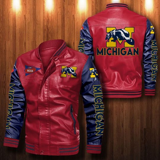 Michigan-Wolverines-Leather-Bomber-Jacket-CTLBJ093-2