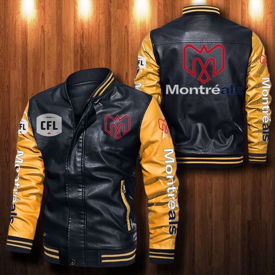 Montreal-Alouettes-Leather-Bomber-Jacket-CTLBJ116 Montreal Alouettes Leather Bomber Jacket CTLBJ116