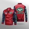 New York Jets Leather Bomber Jacket CTLBJ172