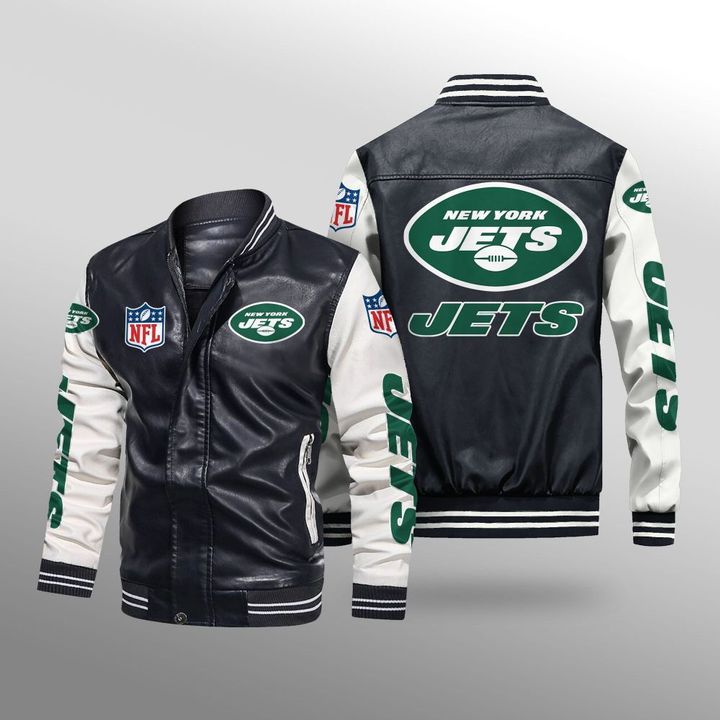 New-York-Jets-Leather-Bomber-Jacket-CTLBJ197 New York Jets Leather Bomber Jacket  CTLBJ197