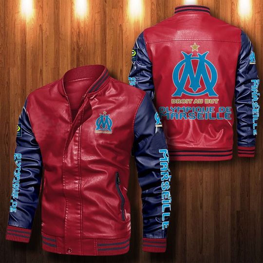 Olympique-De-Marseille-Leather-Bomber-Jacket-CTLBJ087-2