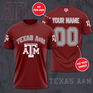 Personalized Texas A&M Aggies Unisex 3D T-Shirt TGI162