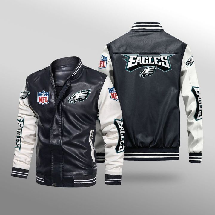 Philadelphia-Eagles-Leather-Bomber-Jacket-CTLBJ167-1