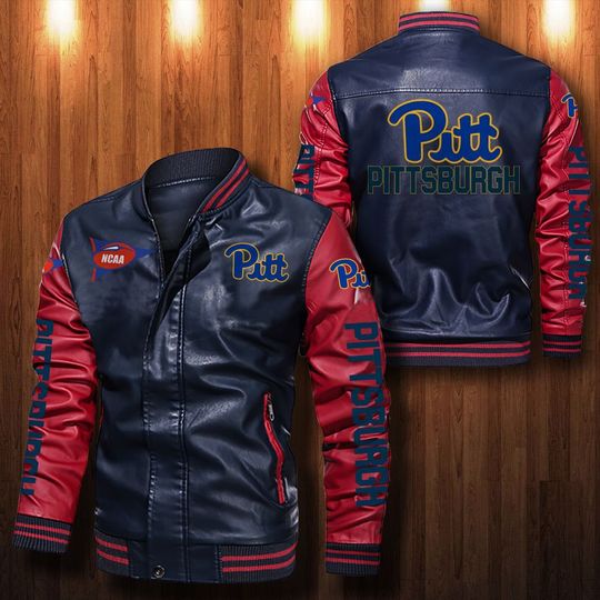 Pittsburgh-Panthers-Leather-Bomber-Jacket-CTLBJ071-1