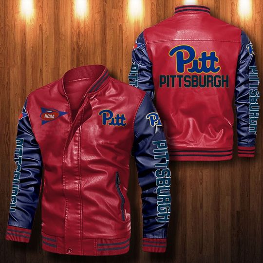 Pittsburgh-Panthers-Leather-Bomber-Jacket-CTLBJ071-2