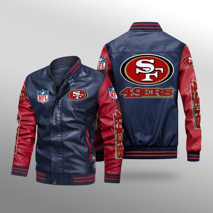 San-Francisco-49Ers-Leather-Bomber-Jacket-CTLBJ196 San Francisco 49Ers Leather Bomber Jacket  CTLBJ196